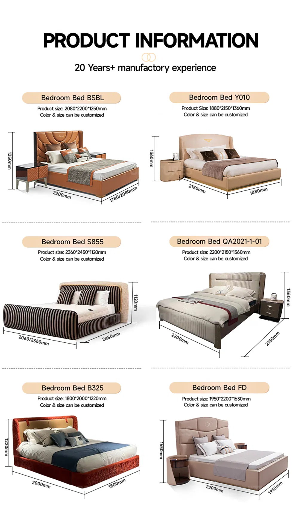 Conjunto de muebles modernos de alta gama para dormitorio principal, cama de lujo cómoda con respaldo y almacenamiento para adultos, ideal para villas y residencias