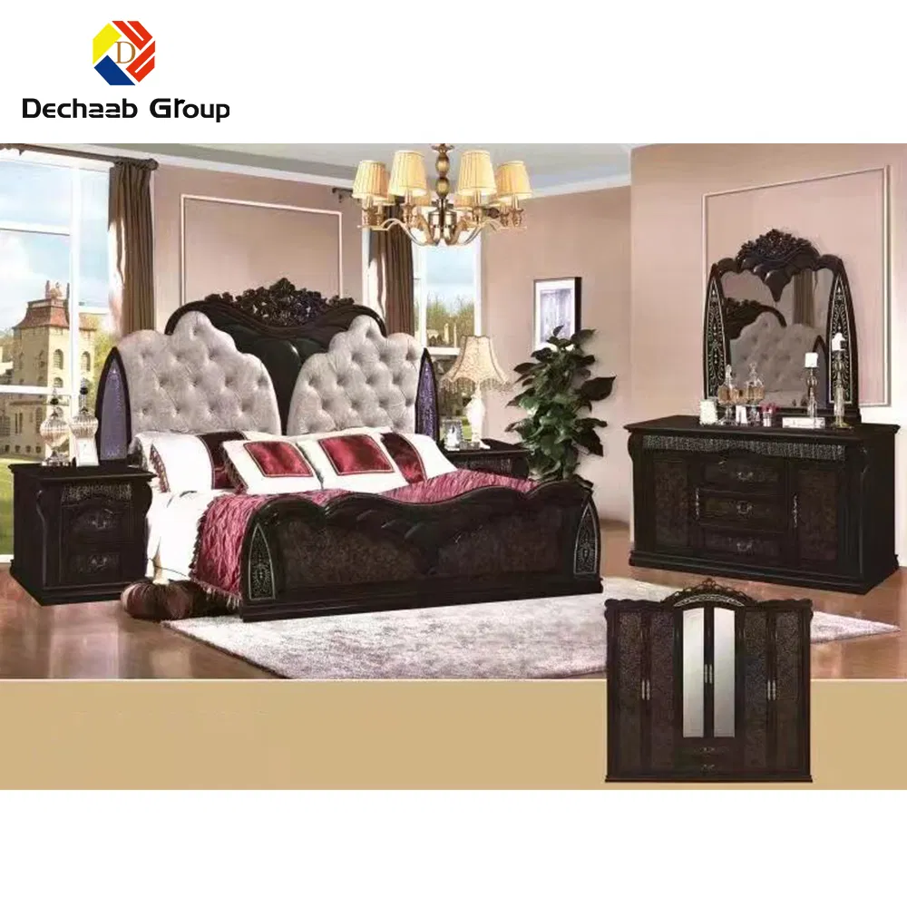 Conjunto de dormitorio de lujo rey personalizado más vendido