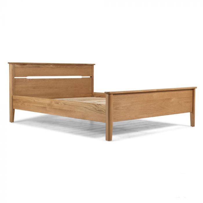 Muebles de dormitorio al por mayor ODM de China, cama de madera de roble macizo de tamaño doble con marco Nova