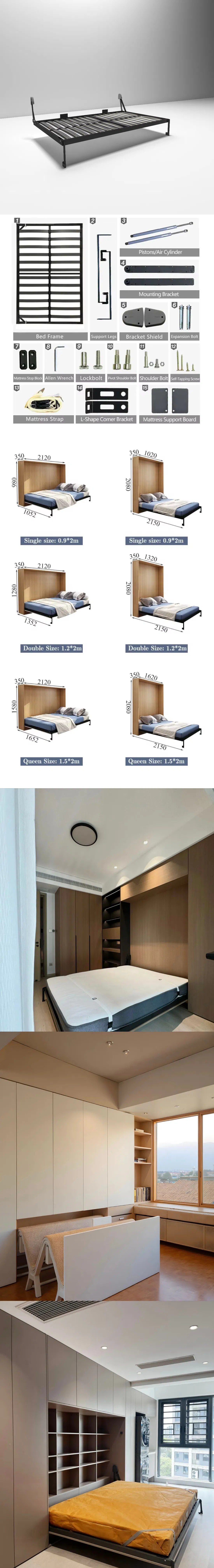 Dimensiones y estructura de cama Murphy