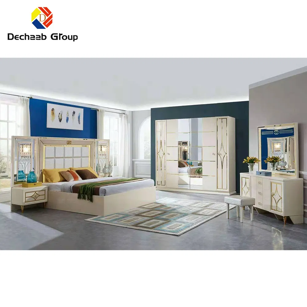 Conjunto de dormitorio de lujo rey personalizado más vendido