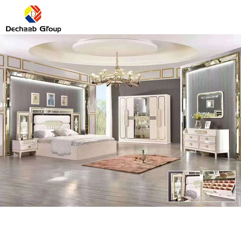 Conjunto de dormitorio de lujo rey personalizado más vendido