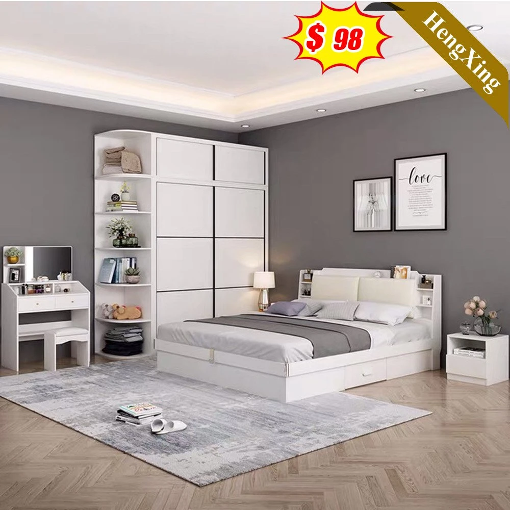 Muebles de madera al por mayor para exteriores de China, hotel, oficina, hogar, sala de estar, dormitorio, cama moderna de cuero genuino