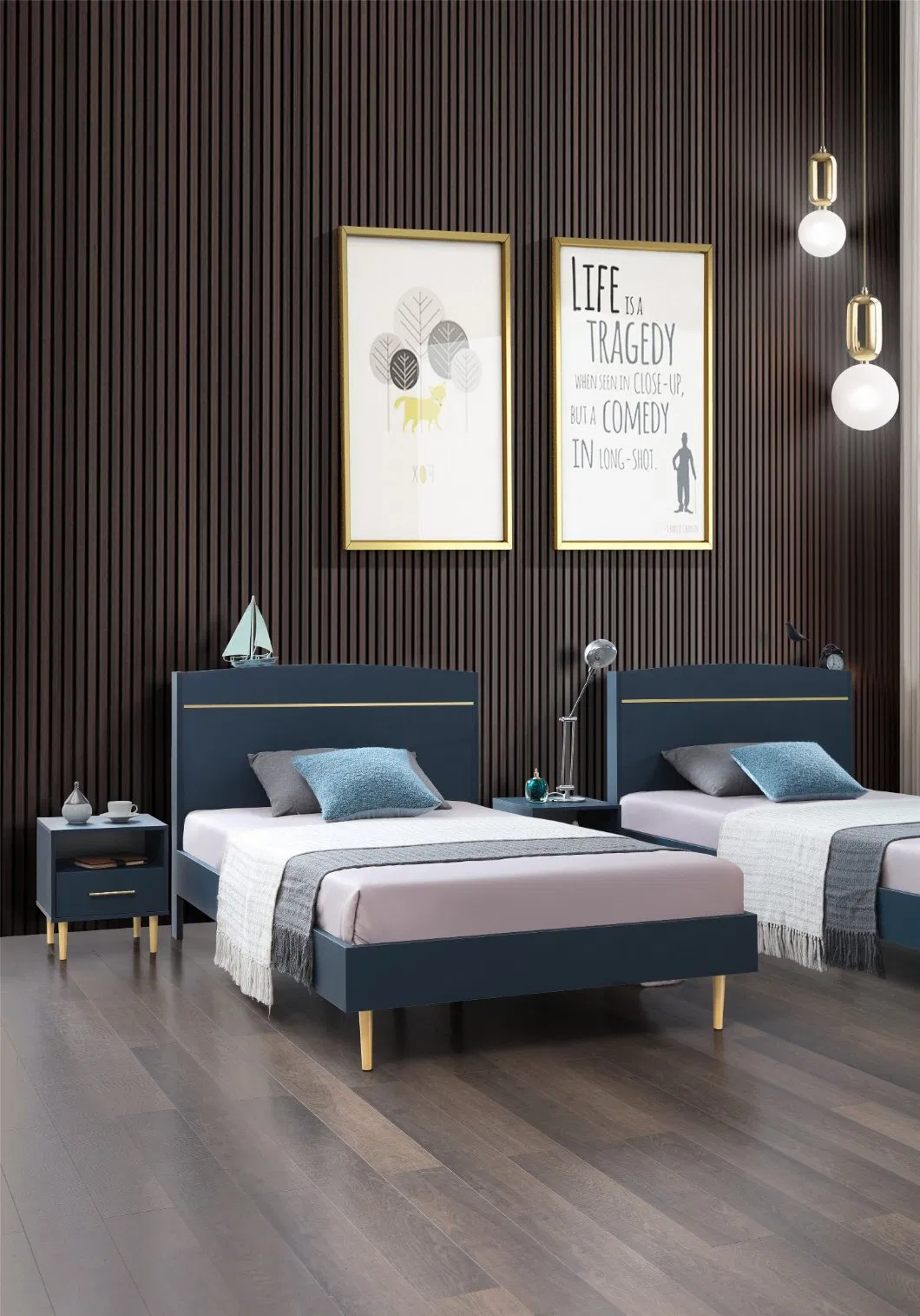 Conjunto de muebles de apartamento de diseño moderno y lujoso, hecho a medida, para habitación comercial y dormitorio, de madera MDF