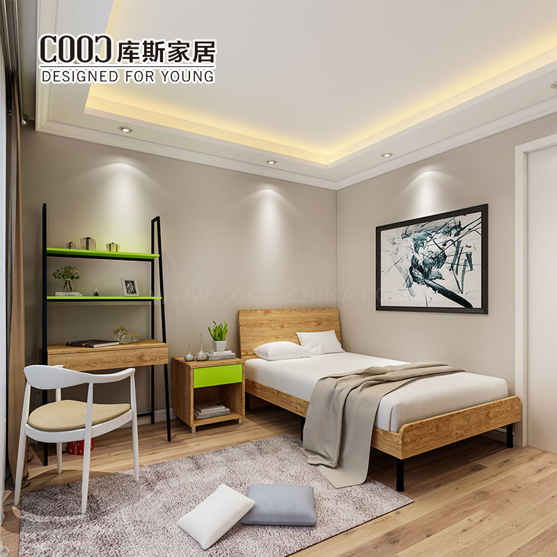 Conjunto de Muebles de Dormitorio de Hotel de Lujo Moderno MDF de Techo Rojo Personalizado / Super 8 / Hampton Inn 3
