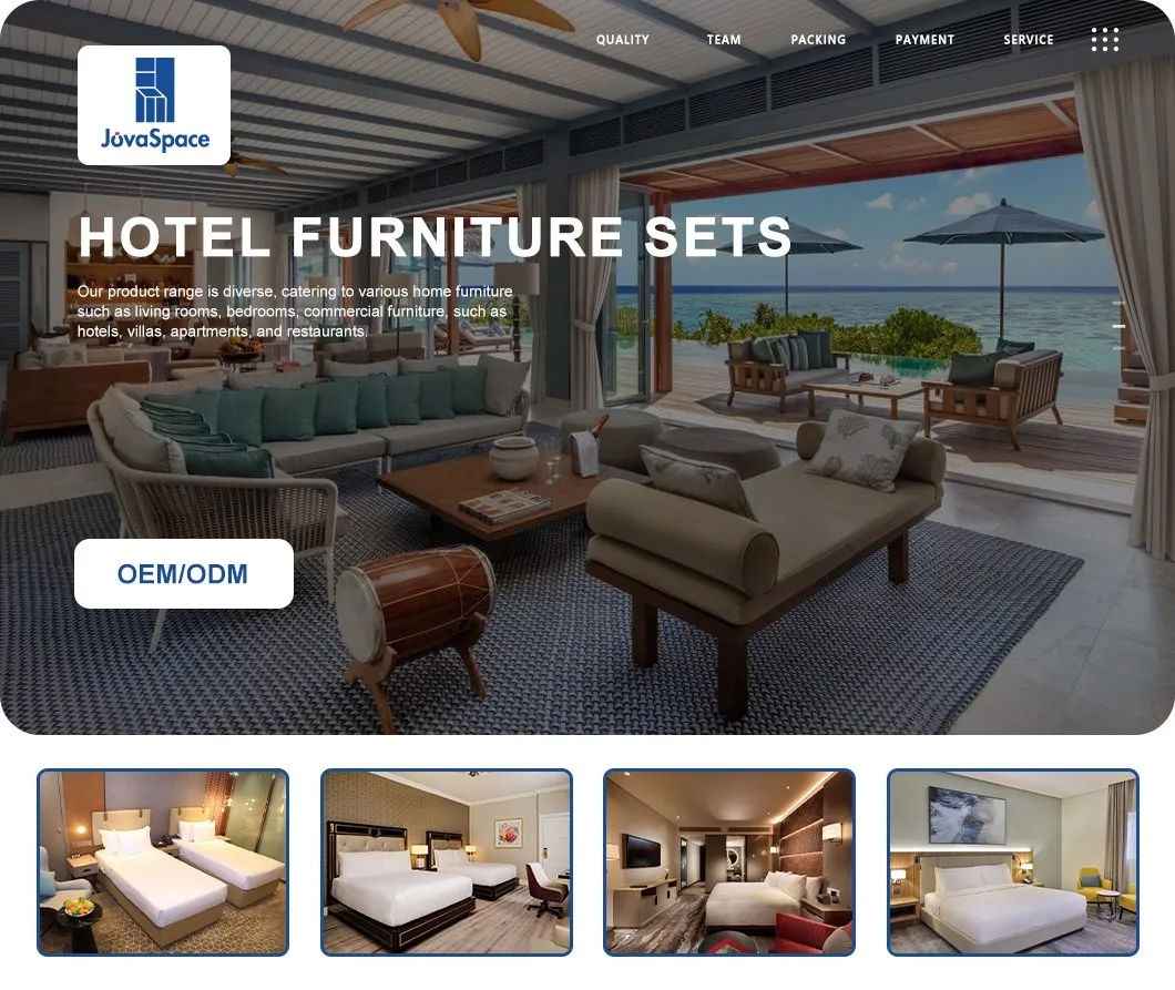 Muebles de dormitorio de hotel de lujo moderno y a medida para alojamientos de alta gama