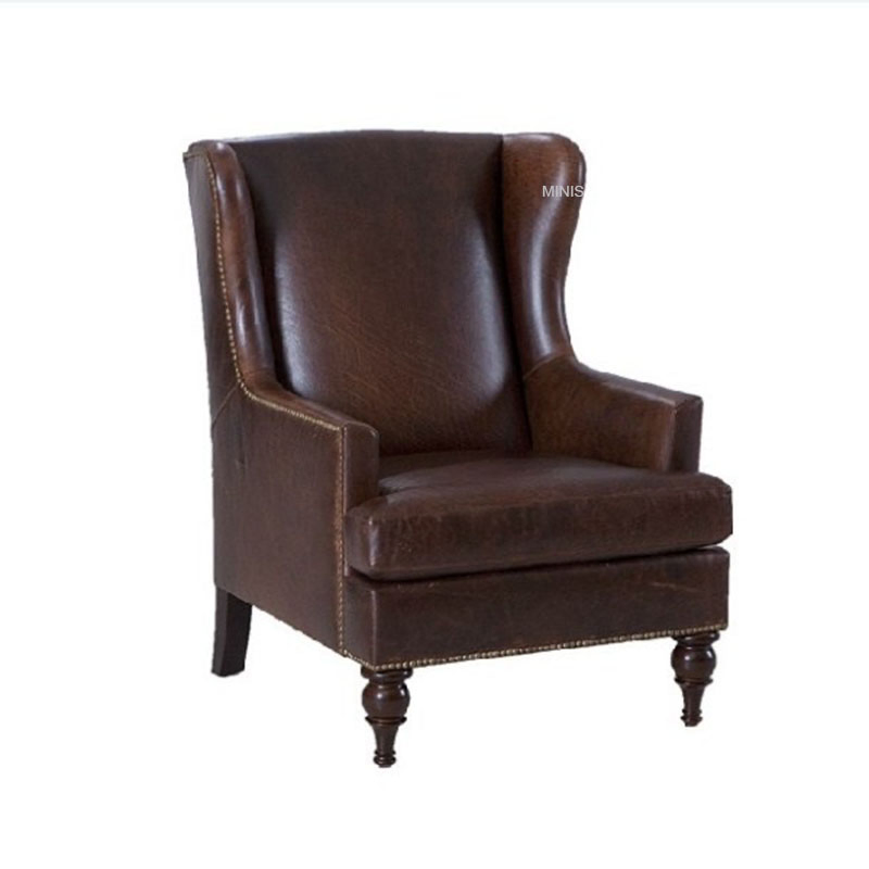 Cama de tamaño rey o reina de madera marrón vintage cómoda con cuero puro azul para adultos
