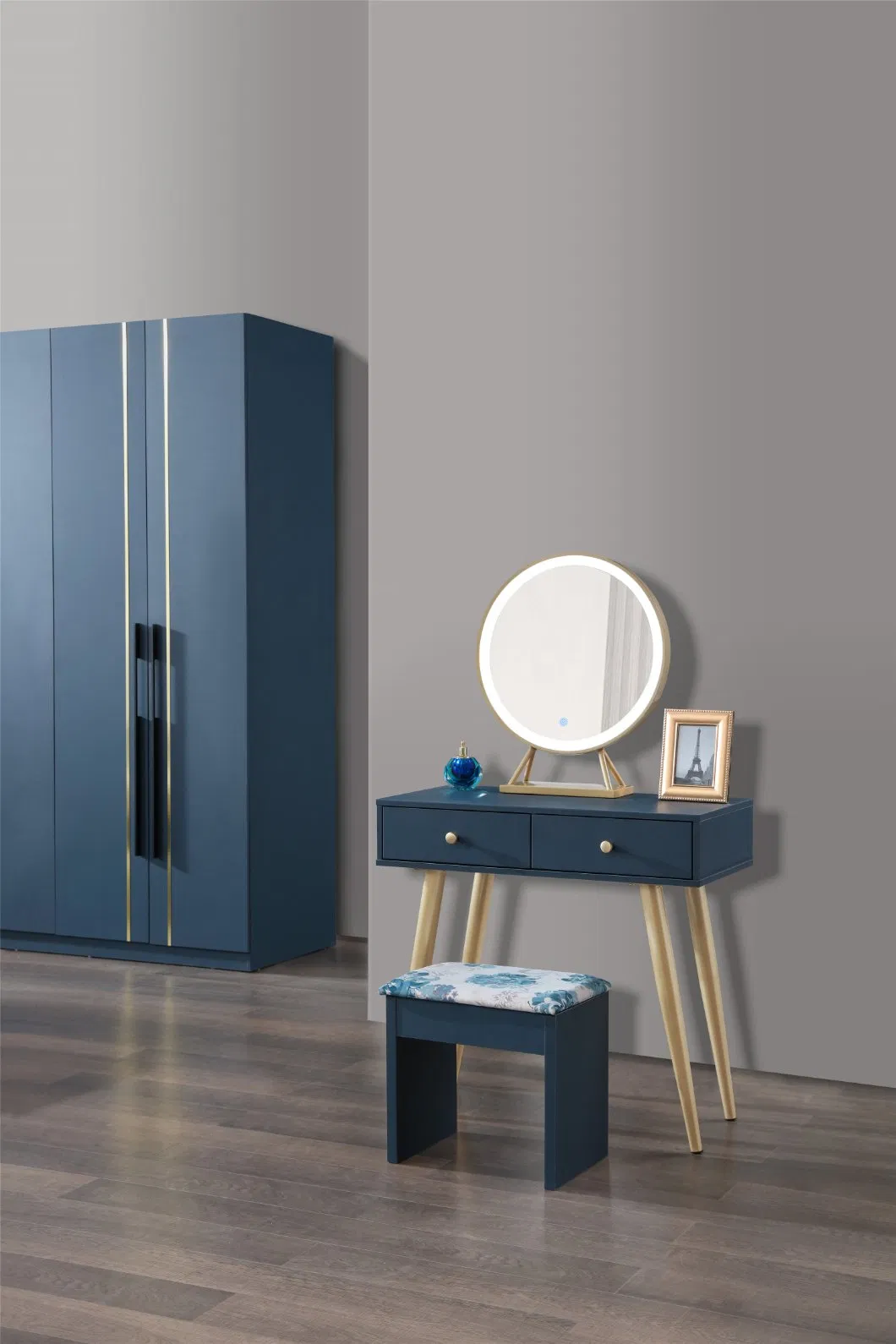 Conjunto de muebles de apartamento de diseño moderno y lujoso, hecho a medida, para habitación comercial y dormitorio, de madera MDF