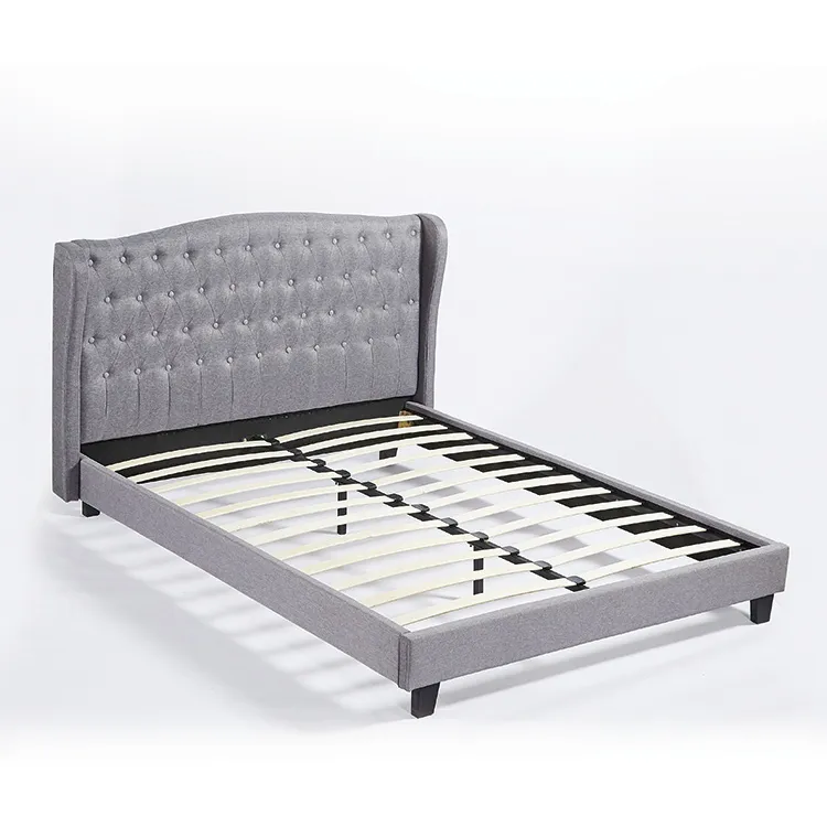 Mueble para el hogar cama plataforma tamaño queen sofá cama de cuero moderno tamaño king hotel