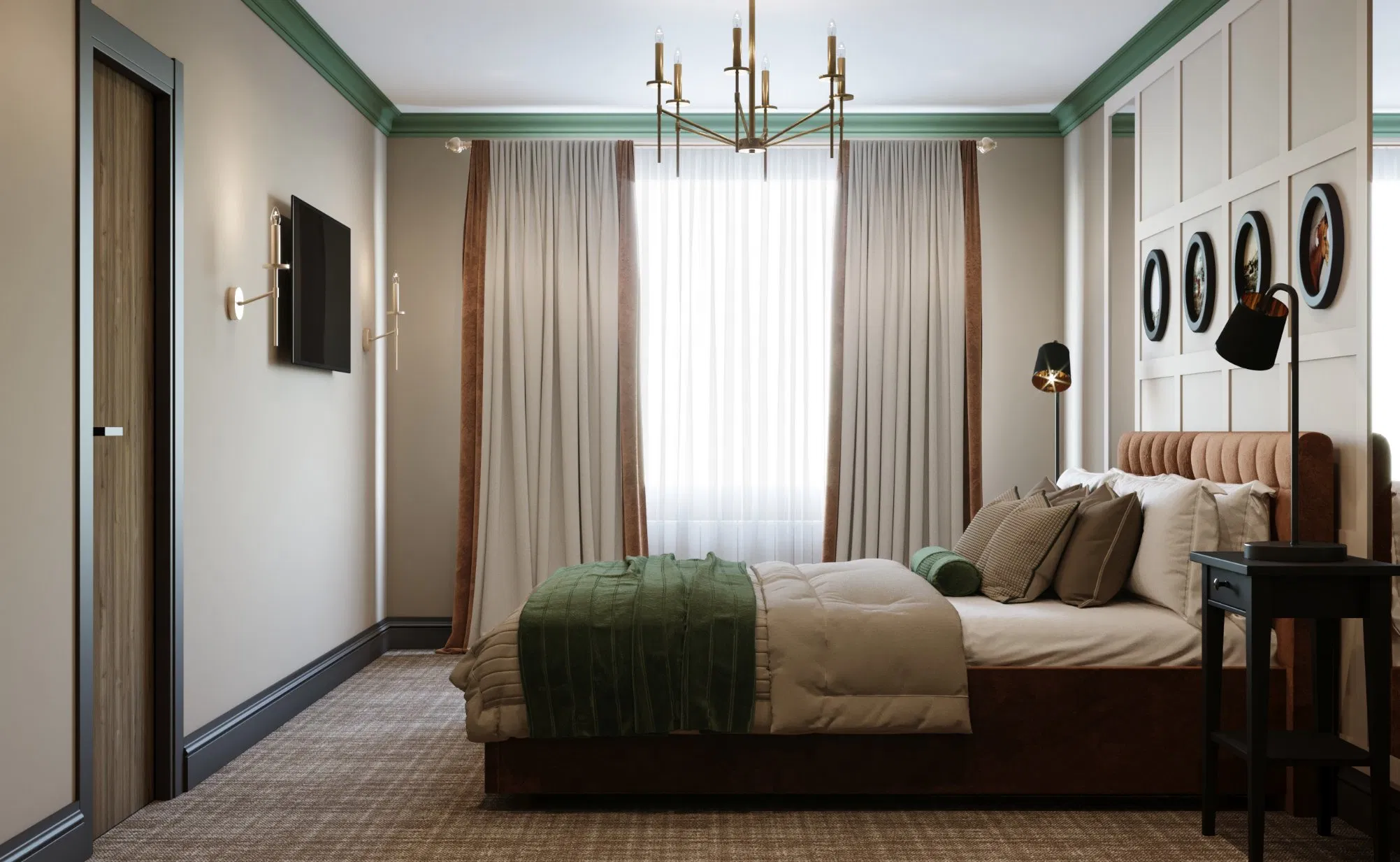 Muebles de dormitorio Cama de roble macizo de alta calidad Cama moderna de lujo