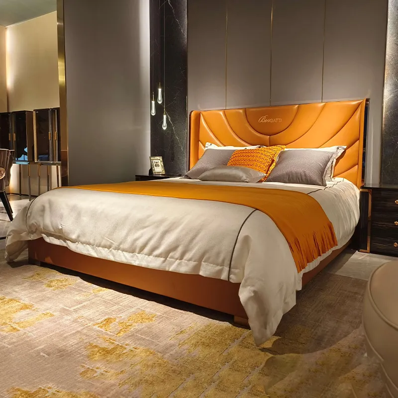 Detalle de cama moderna