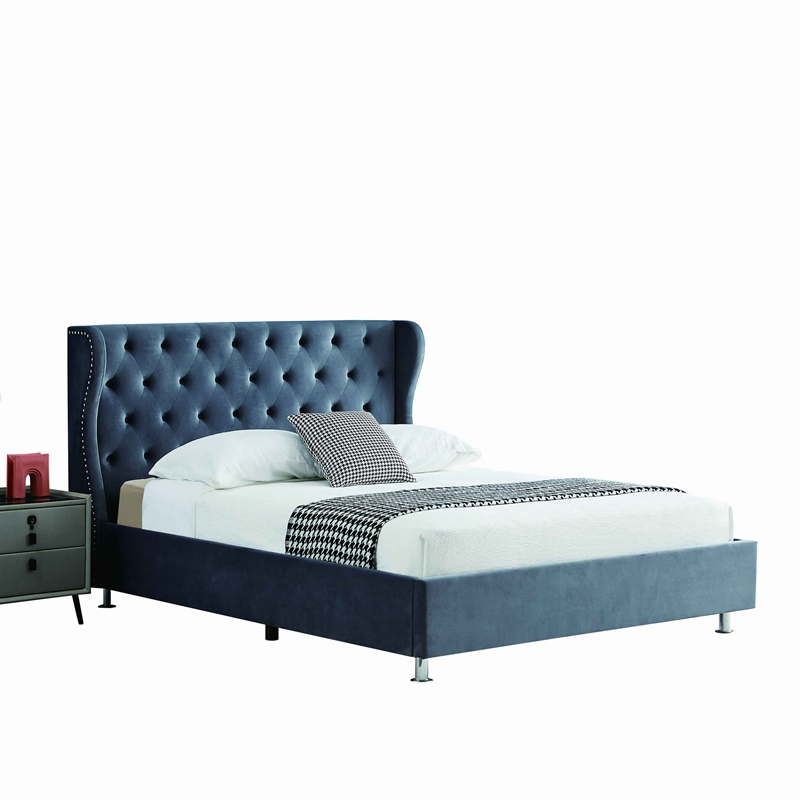 Mayoristas chinos nuevo diseño moderno muebles de madera para el hogar hotel dormitorio conjunto de dormitorio sofá de pared cama doble cama de cuero cama king