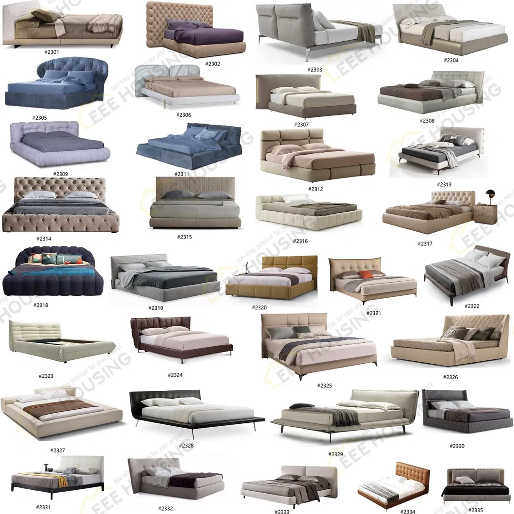 Cama de cuero moderna para dormitorio principal
