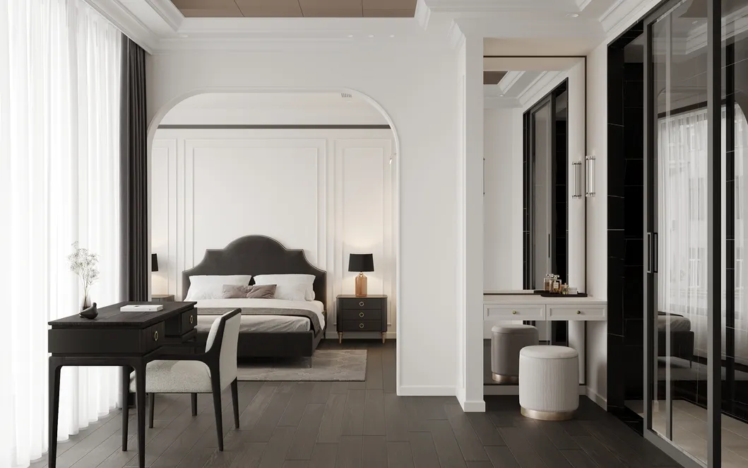 Muebles de dormitorio Cama de roble macizo de alta calidad Cama moderna de lujo