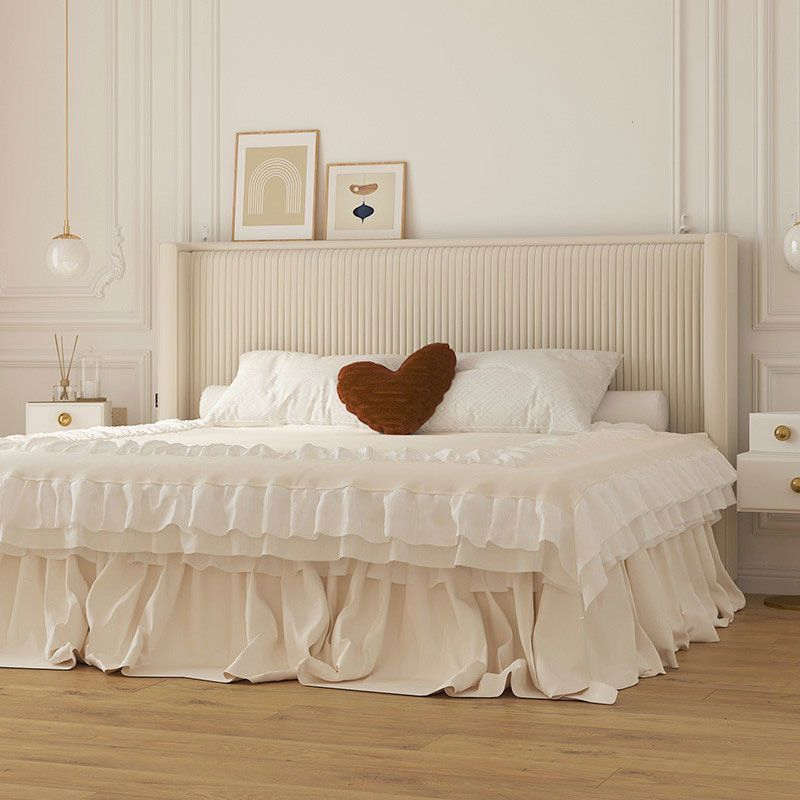 Conjunto de muebles de dormitorio moderno de cama de lujo de cuero tamaño doble rey con marco de madera contemporáneo, suite de hogar, cama queen y full