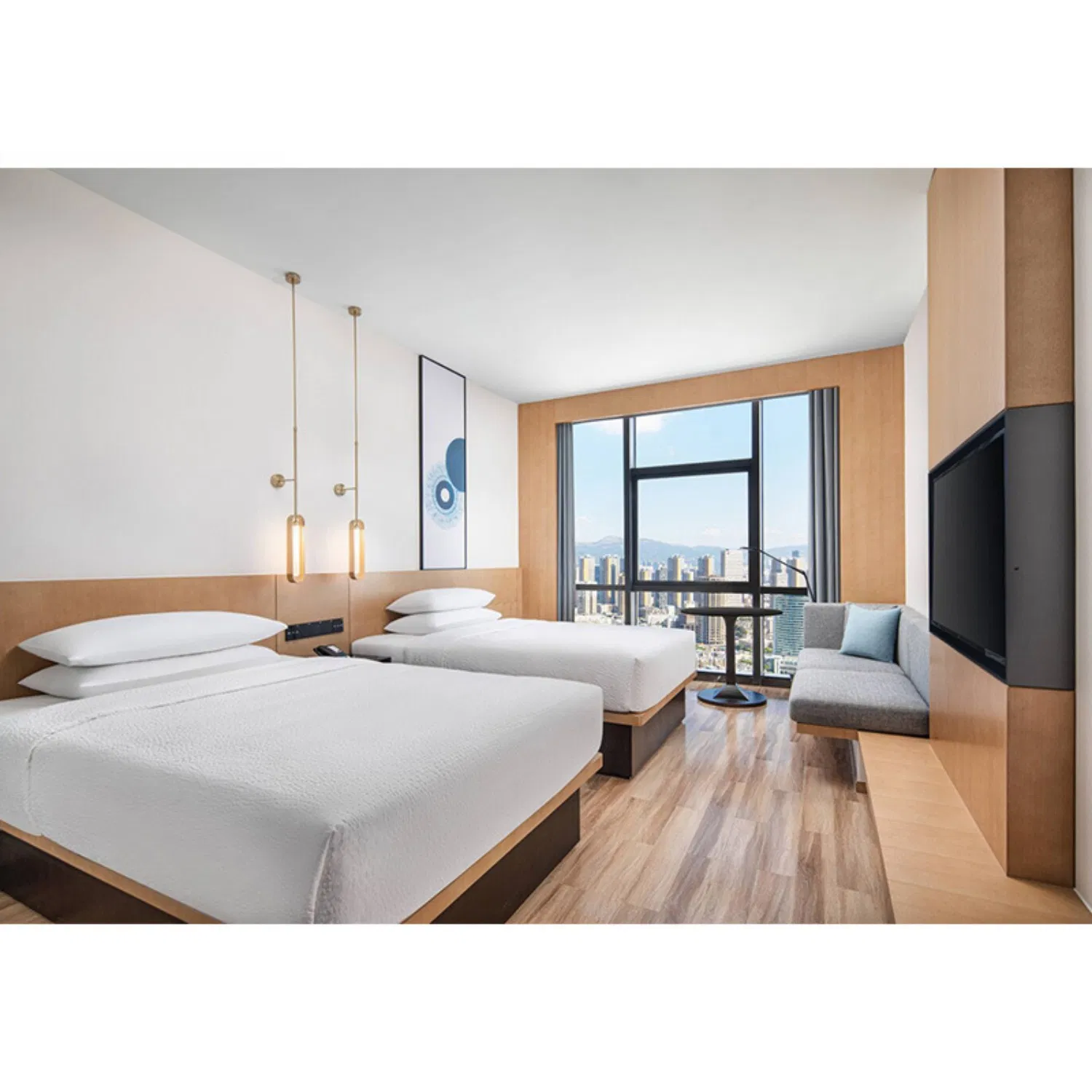 Bilido Casa Moderna Conjuntos de Dormitorio Personalizados Muebles de Madera Foshan Hospitalidad Muebles Sofá de Cuero para Sala de Estar Cama de Lujo Doble Tamaño King Colchón Queen Chaise