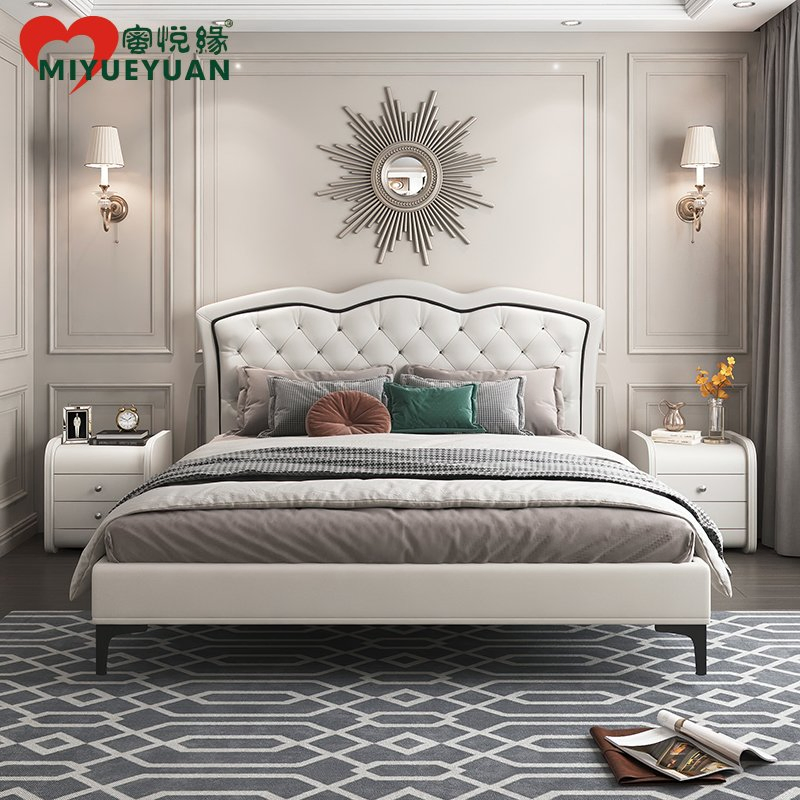 Venta Caliente Cama Plegable Cama King Cama de Cuero Muebles Modernos para el Hogar Muebles de Dormitorio Cama