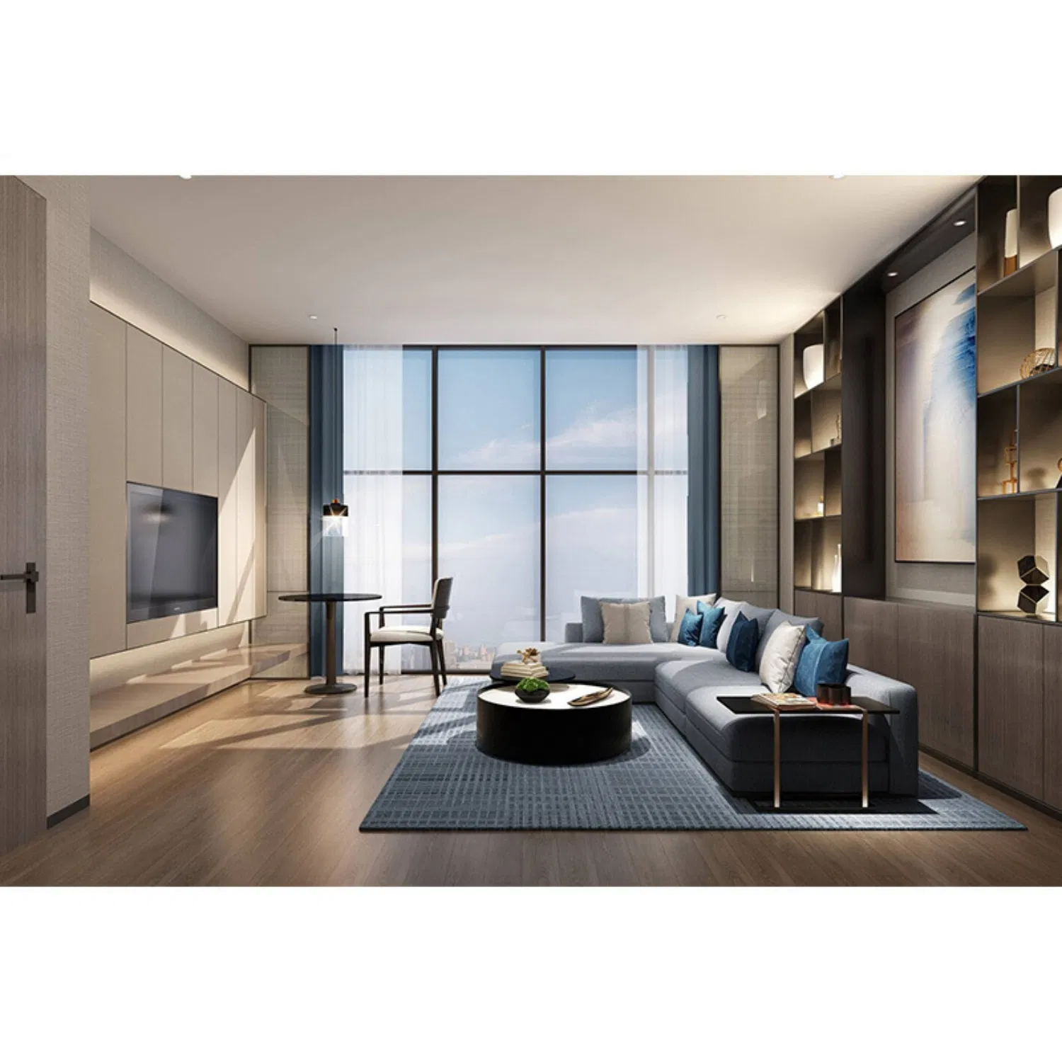 Bilido Casa Moderna Conjuntos de Dormitorio Personalizados Muebles de Madera Foshan Hospitalidad Muebles Sofá de Cuero para Sala de Estar Cama de Lujo Doble Tamaño King Colchón Queen Chaise