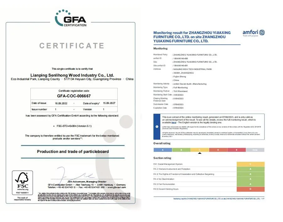 Certificaciones del producto