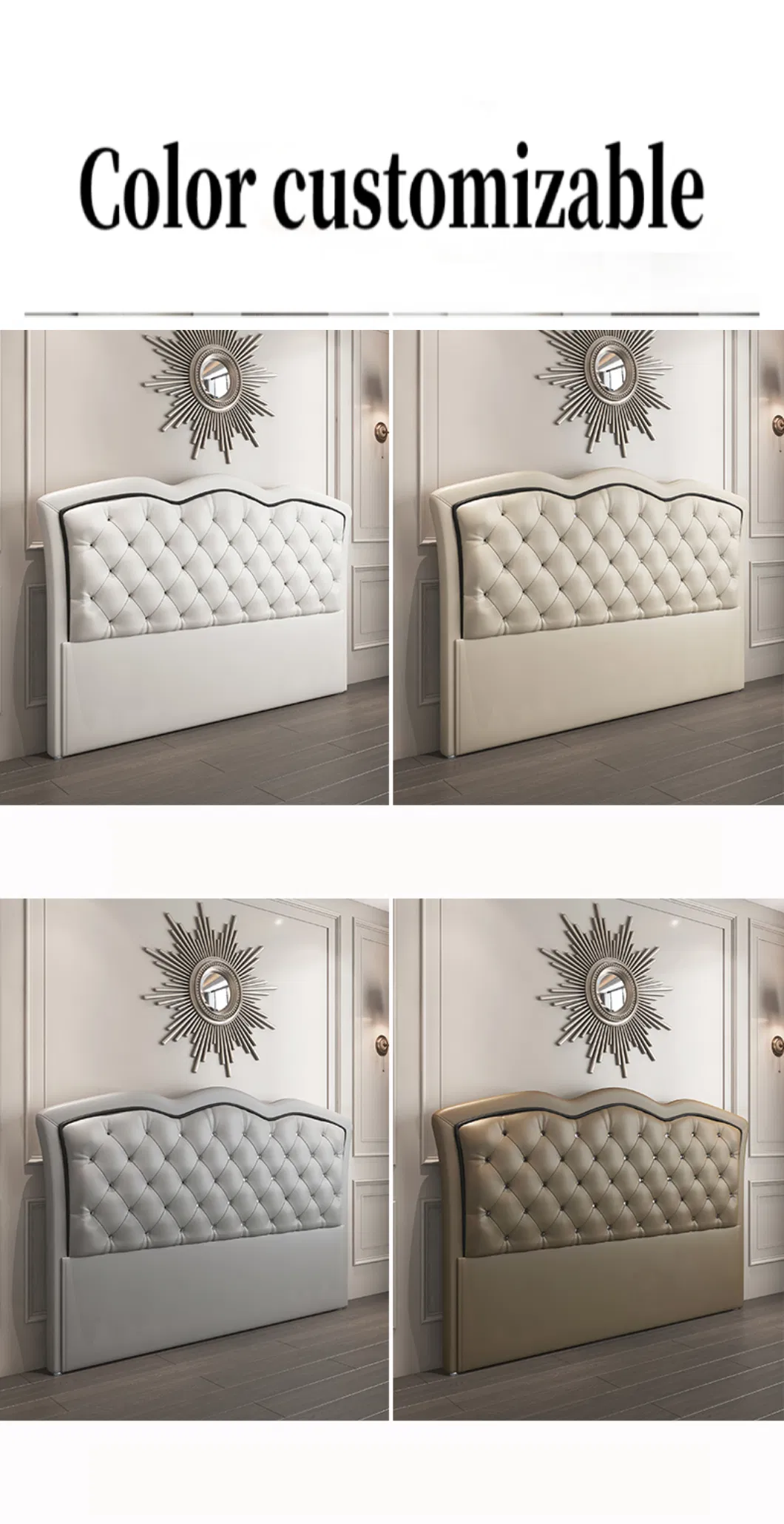 Venta Caliente Cama Plegable Cama King Cama de Cuero Muebles Modernos para el Hogar Muebles de Dormitorio Cama