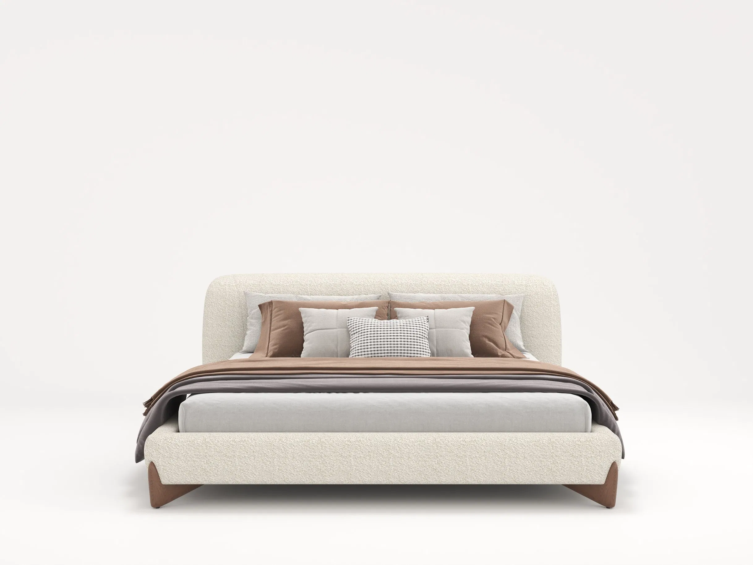Hotel Doble Cómodo Suave Madera Moderna Dormitorio Venta Caliente Cama