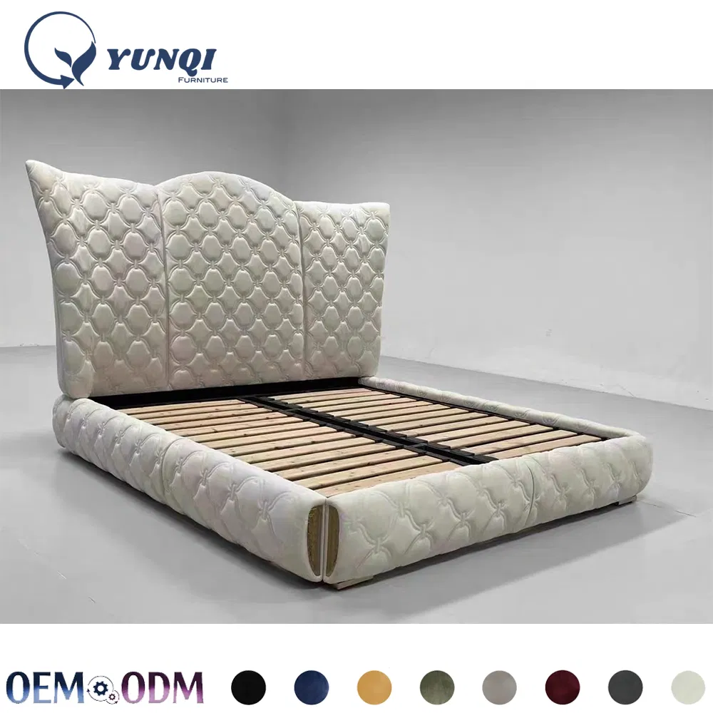 Cama moderna tapizada