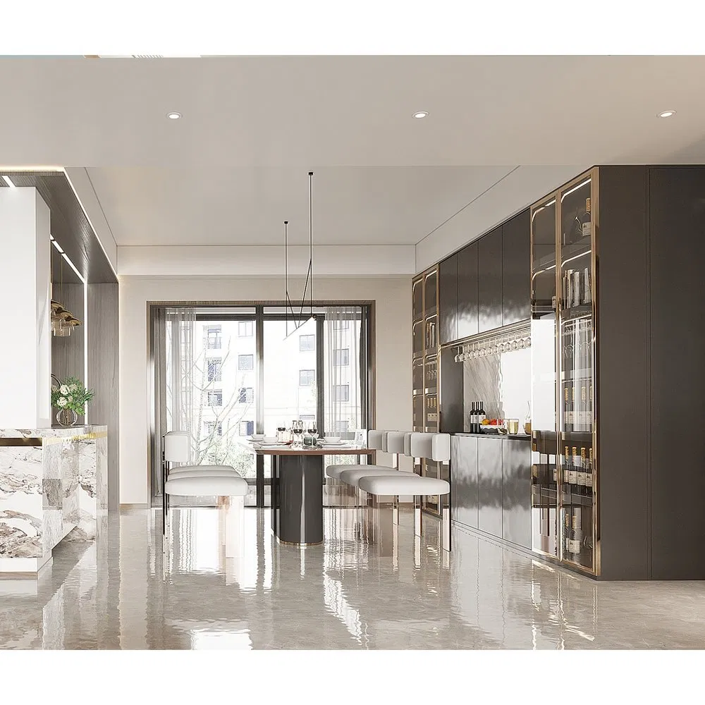 Muebles de dormitorio de mansión de lujo, suite moderna de penthouse para hotel y apartamento grande