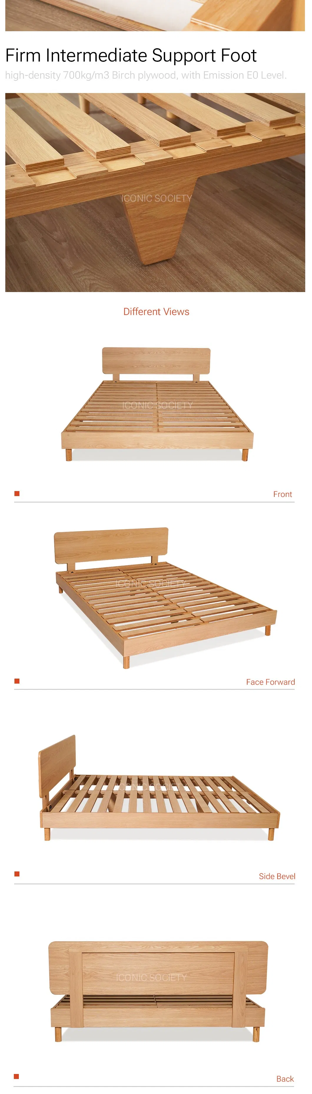 Muebles de dormitorio modernos diseño simple cama de madera