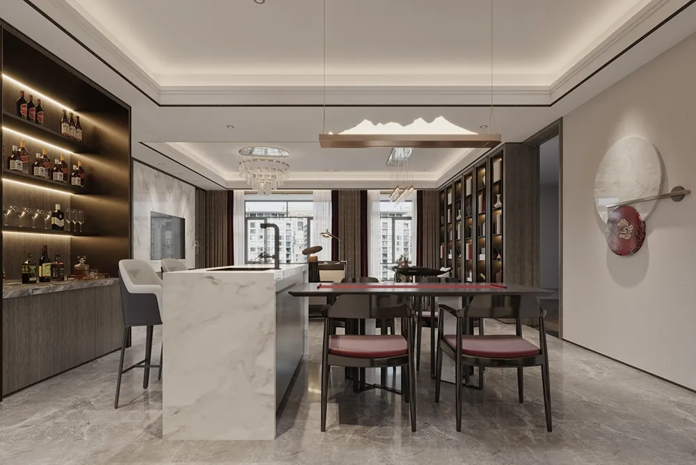 Muebles de dormitorio de lujo moderno, suite completa de penthouse para un espacio de vida de alto nivel
