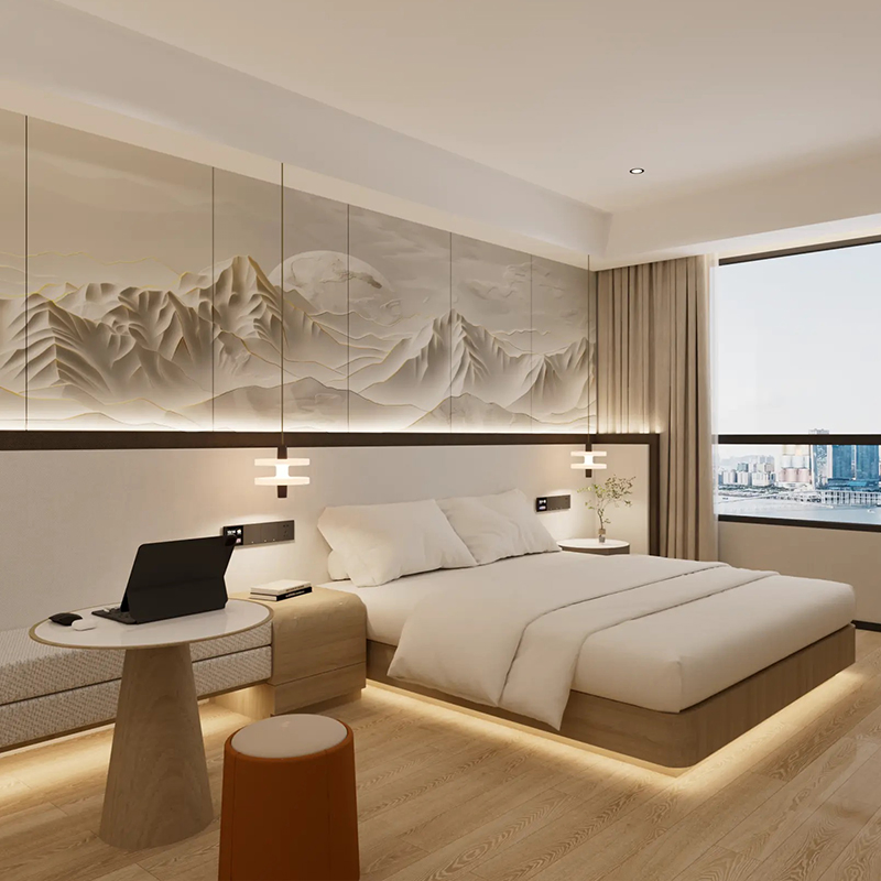 Muebles de lujo para sala de estar de China al por mayor 5 sofá de madera maciza, muebles modernos para dormitorio, cama de madera, conjunto de muebles para hotel