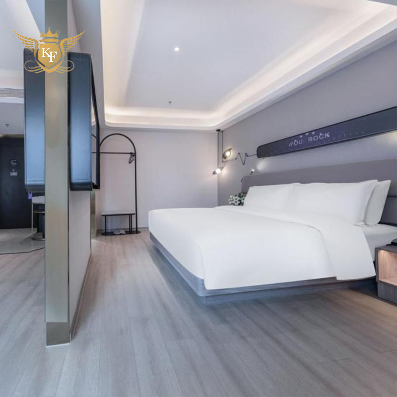 Conjuntos de dormitorio de hotel de lujo italiano moderno de calidad, cama king size