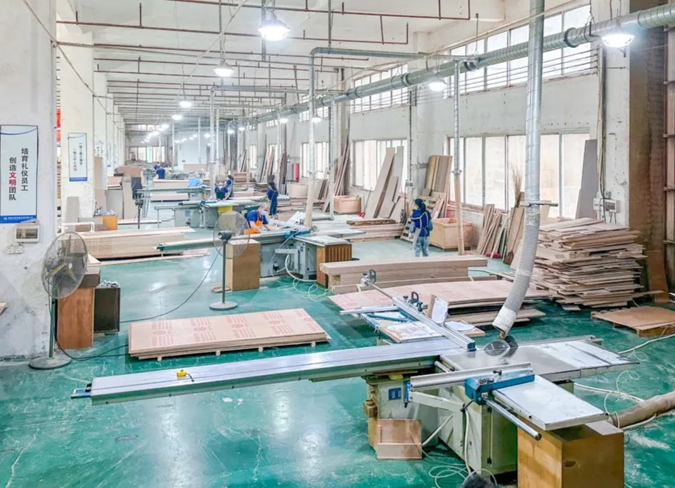 Cama doble de madera con almacenamiento en la parte superior del hogar dormitorio