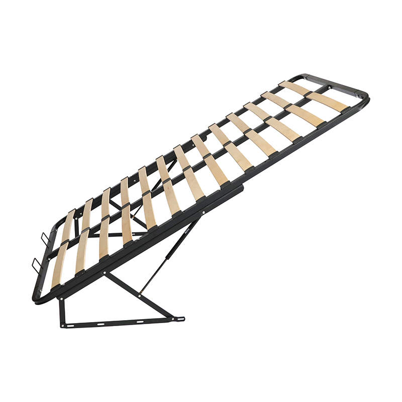 Cama otomana de confort moderno europeo tapizada para hotel y hogar, cama de almacenamiento doble con estructura de metal y listones de contrachapado para cama inteligente, sofá cama, marco de muebles