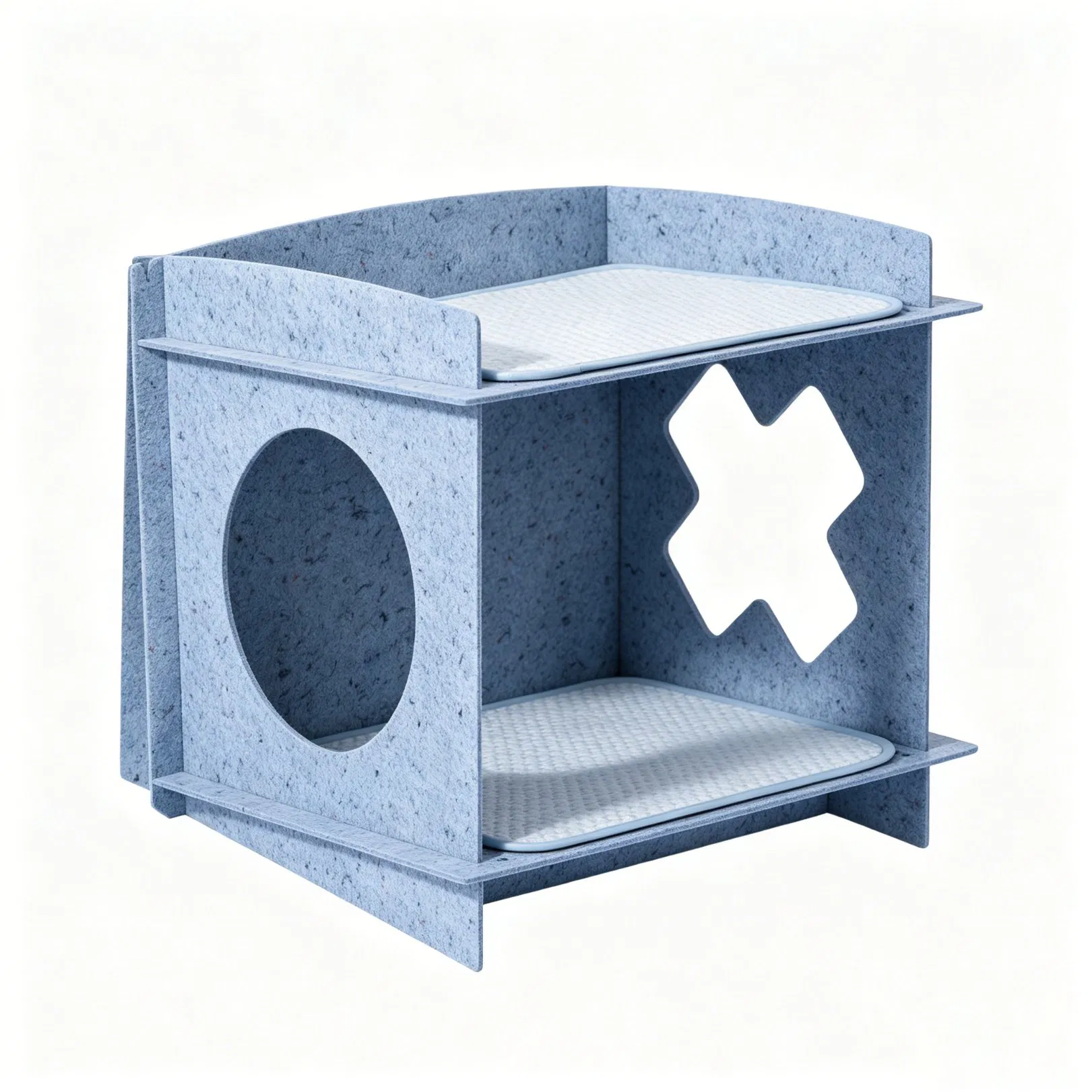 Nuevo nido para mascotas pequeñas y medianas, colchón para perros de cuatro estaciones, casa para gatos de doble capa, cueva oculta y cama para mascotas con plataforma abierta