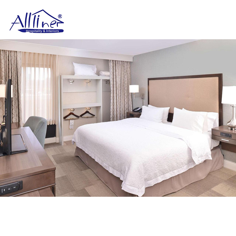 Hilton 5 Estrella Resort Hospitalidad Conjuntos de Dormitorio Cama Tamaño King Muebles de Hotel Cama Suite