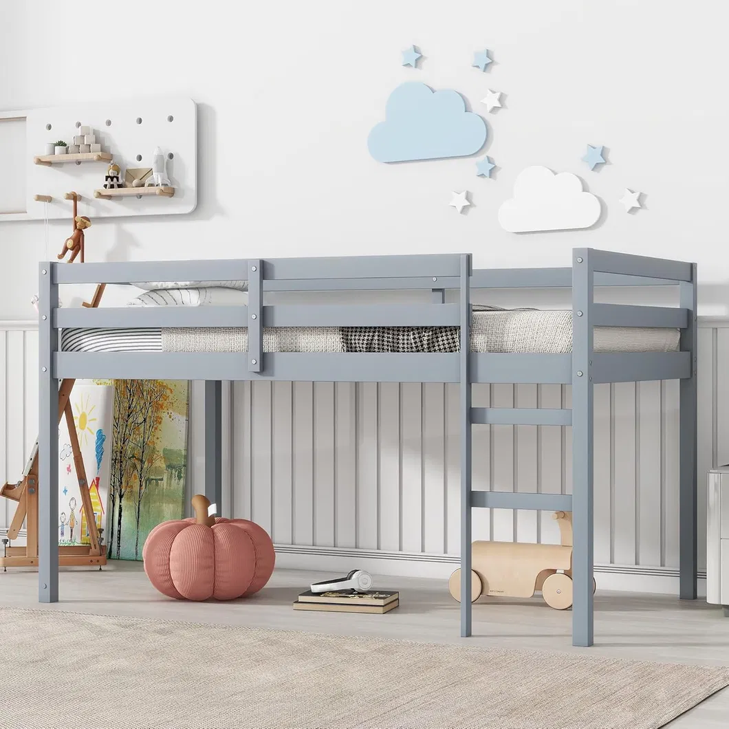 Cama litera mayor con cama individual sobre cama matrimonial con 2 cajones de madera maciza estándar para niños, adultos y estudiantes universitarios