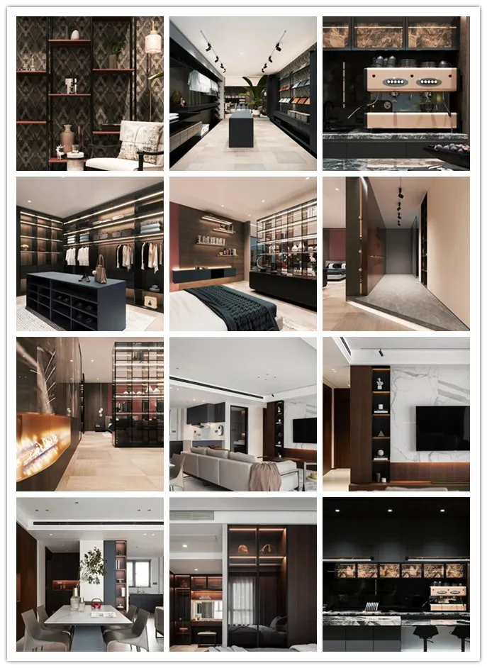 Estilo moderno, hogar moderno, muebles personalizados, armarios de dormitorio de MDF a medida