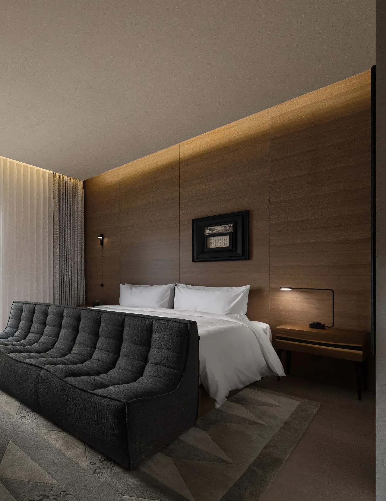Hotel de lujo de diseño moderno con muebles de 4-5 estrellas Villa Conjunto de habitación