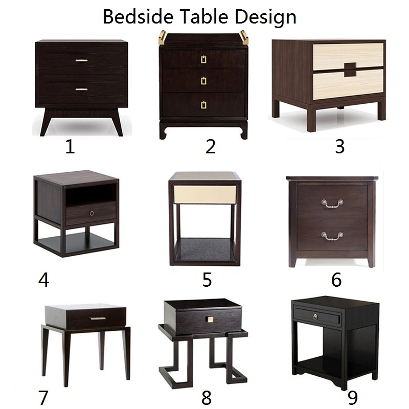 Mueble de hotel de madera tamaño king size, diseño de interiores, cama doble de madera y cuero