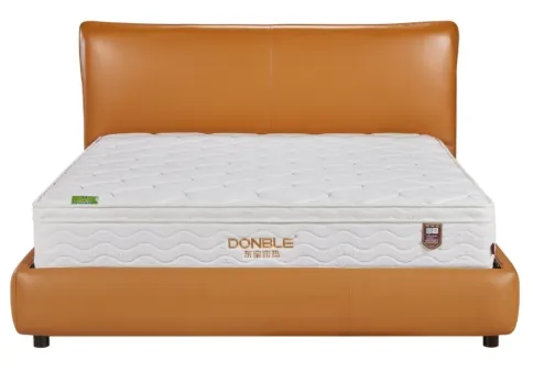 Cama Tapizada Reina Tamaño King, Tela Lino/Cuero PU Fácil Montaje