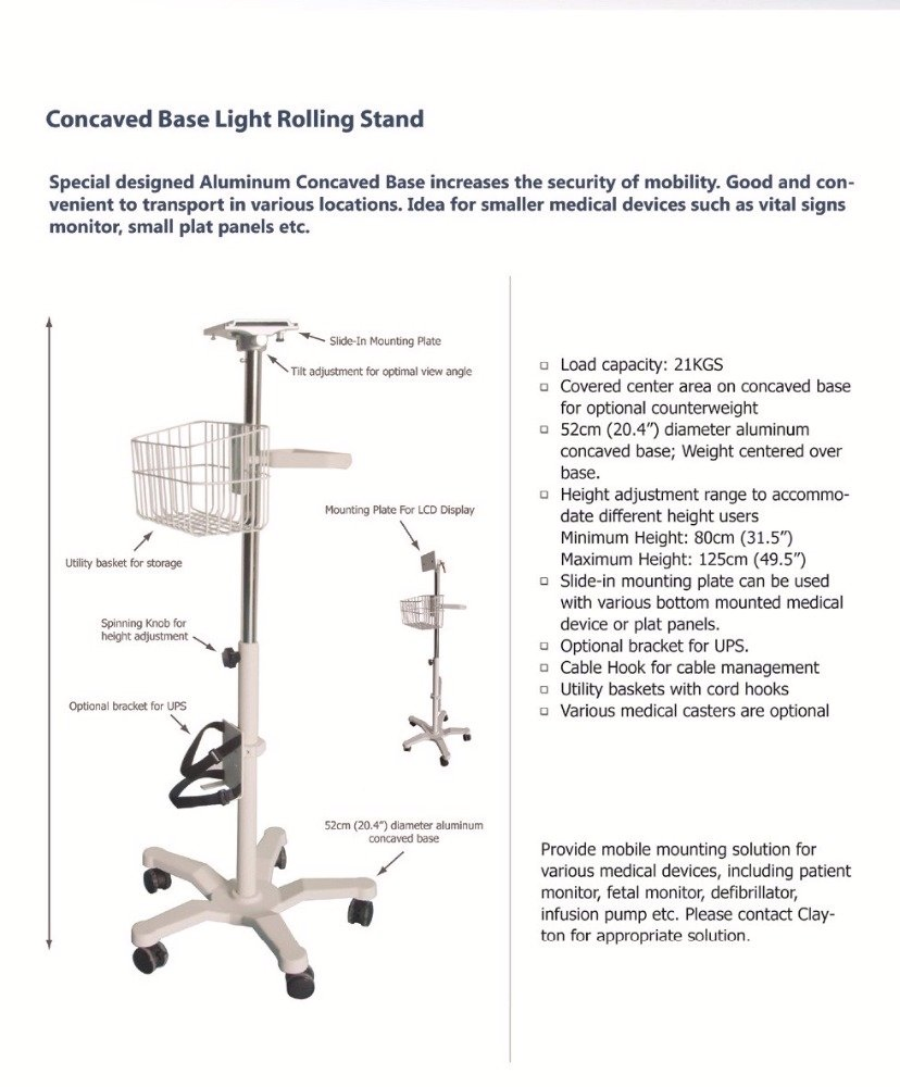 Trolley Type Patient Monitor Bracket (THR-PMT5130)