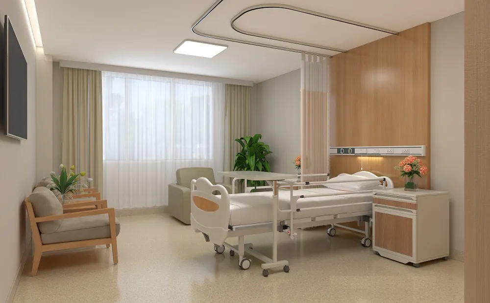 Medical Grade ABS Overbed Hospital Patient Dining Table