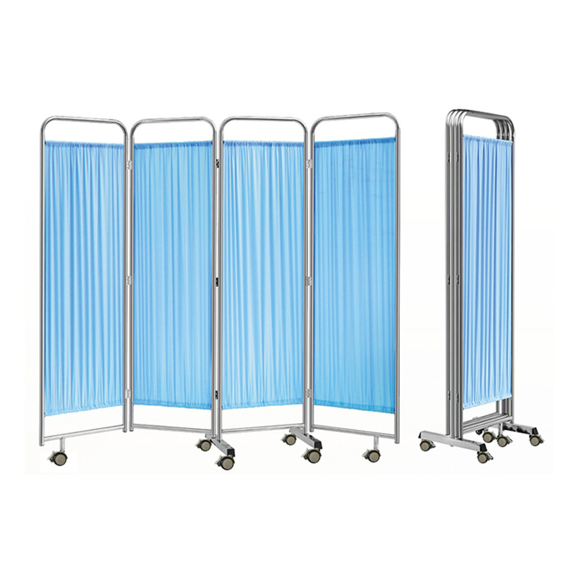 Hospital Furniture Stainless Steel Foldable Curtain Medical Ward Privacy Curtain Screens Folding Hospital Bed Curtain