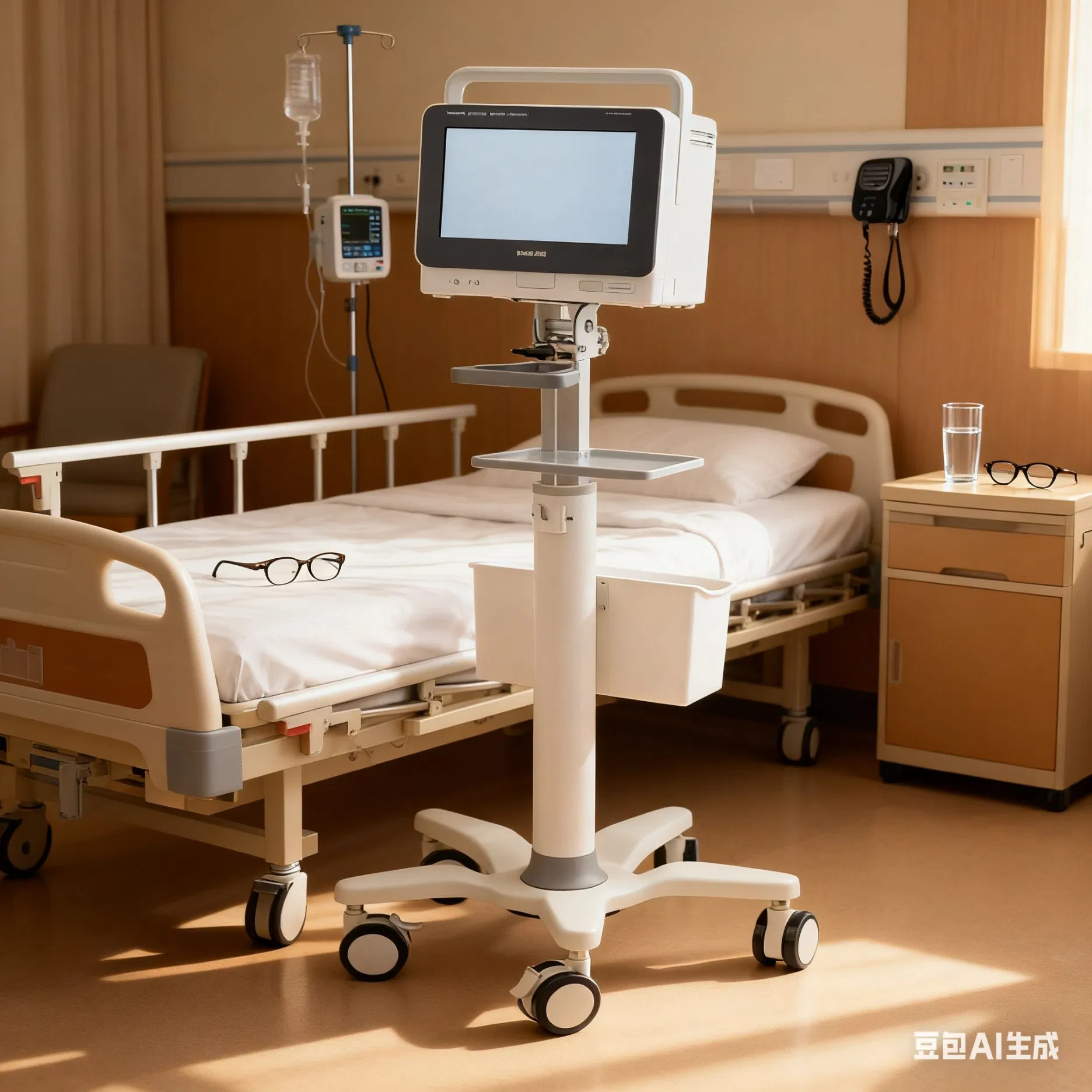 Moveable Hospital Use Bracket Patient Monitor Stainless Steel Bracket
