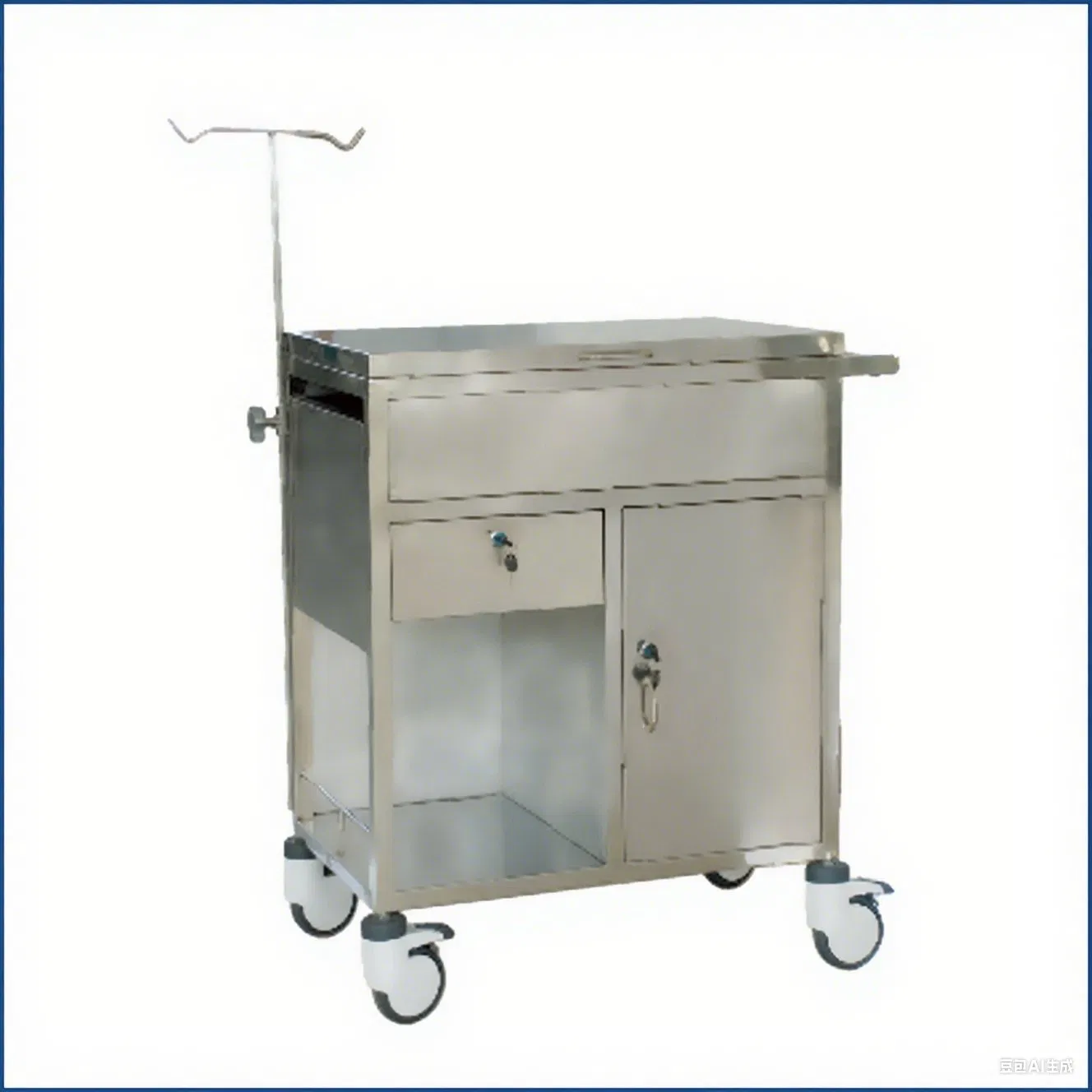 Medicine Delivery Trolley Stainless Steel Dressing Moveable Function Cart Trolley