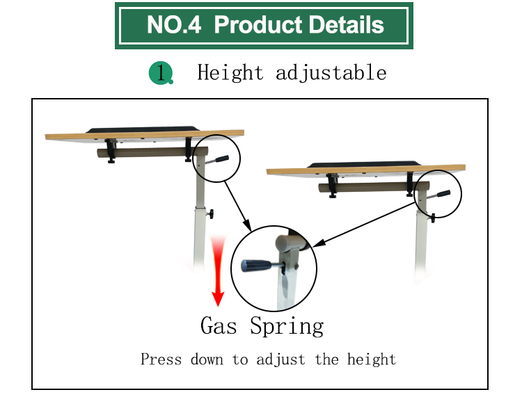 Fast Delivery Movable Wooden Hospital Equipment Medical Service Overbed Table Bedside Dining Table with Wheels