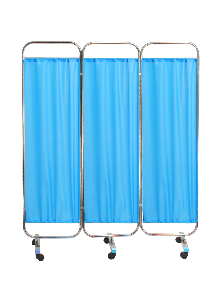Popular HS-A04 Medical Privacy Ward Room Partition Screen Hospital Mobile Ward Screen Foldable Medical Bedside Screen