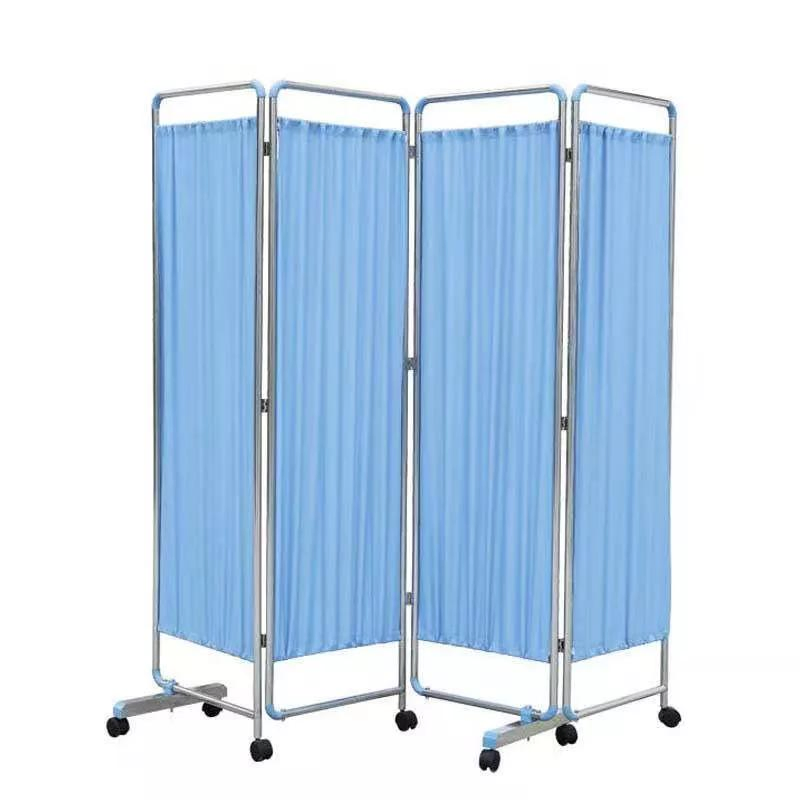 Stainless Steel Medical Folding Mobile Portable Privacy Patient Screen Curtain