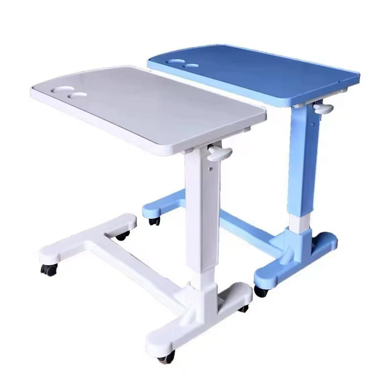 Overbed Table for Hospital Bed Dining Table Top Adjustable Medical Gas Spring Hospital Furniture