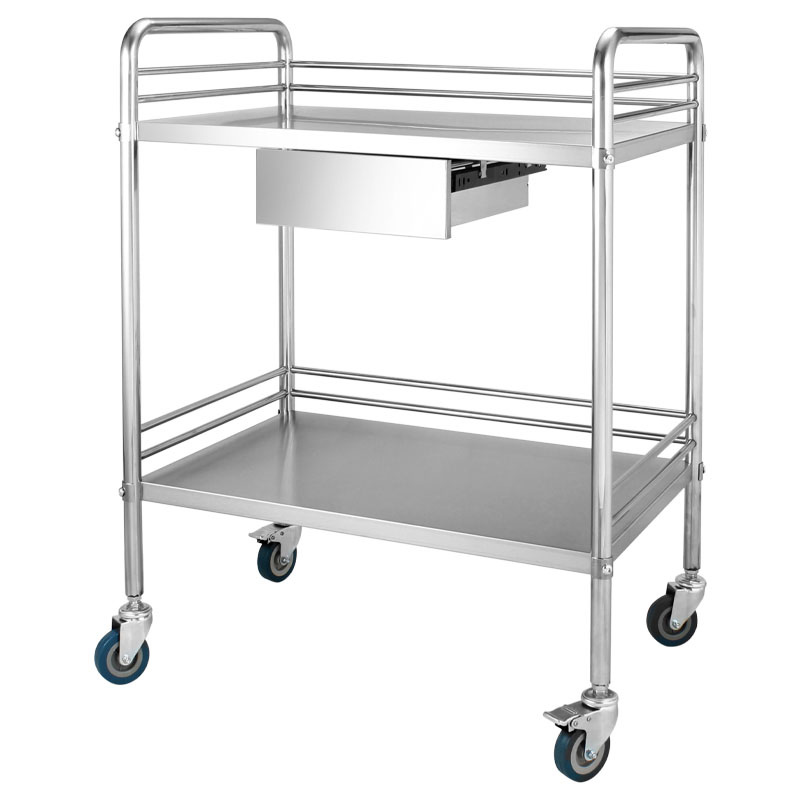 Available Tro-Kf2030 Medical Stainless Steel Dressing Cart Surgical Detachable Treatment Medicine Trolley